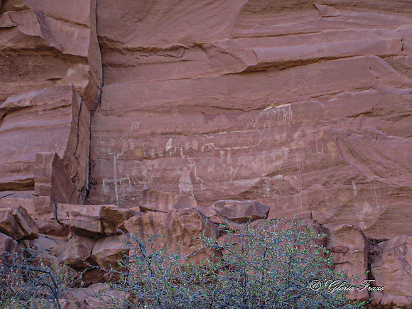Pictogrpaphs, Canyon de Chelly,  1-4