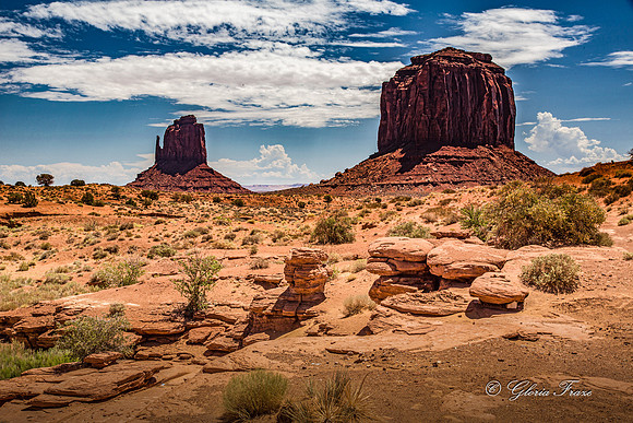 East Mitten and Merrick Rock, Monument Valley, Arizona GLO1432
